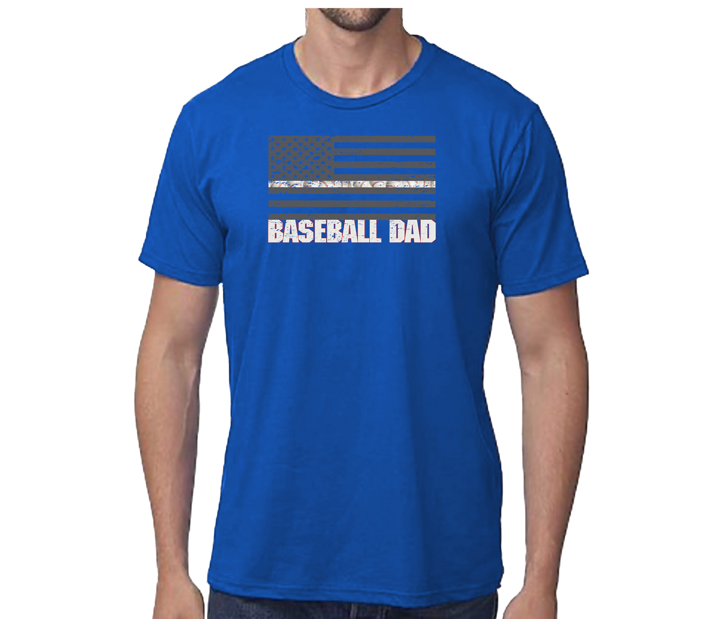 Baseball Dad Flag Short Sleeve Unisex T-shirt