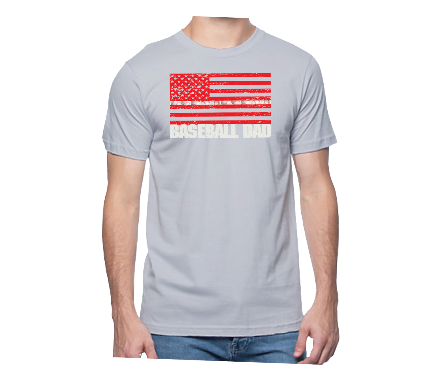 Baseball Dad Flag Short Sleeve Unisex T-shirt