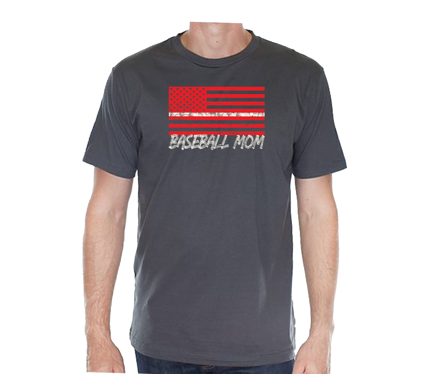 Baseball Mom Flag Short Sleeve Unisex T-shirt