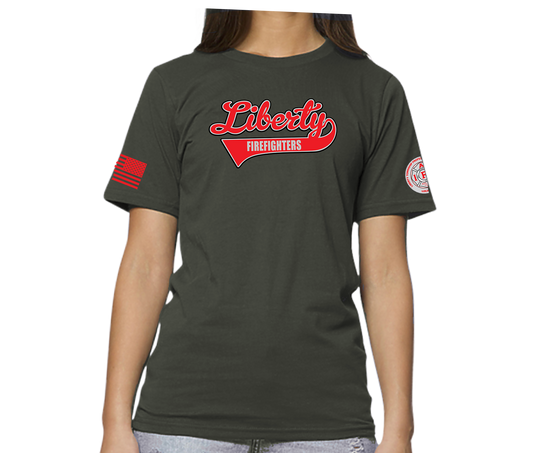 Liberty Softball Script 2025 Short Sleeve Unisex T-shirt