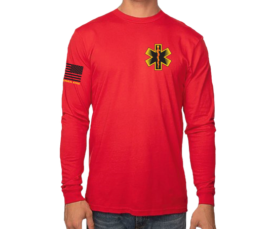 New Bremen EMS Long Sleeve Unisex T-shirt Red (Members Only)