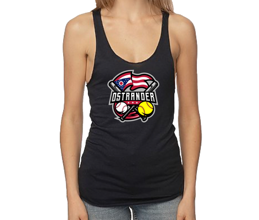 Ostrander 2024 Baseball/Softball Official Logo Women's Bamboo/Cotton Raw Edge Tank
