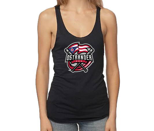 Ostrander 2024 Official Logo Women's Bamboo/Cotton Raw Edge Tank
