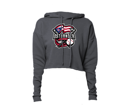 Ostrander Baseball 2024 Official Logo Women's Crop Hoodie