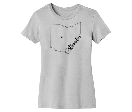 Ohio Outline Women's Short Sleeve Tee