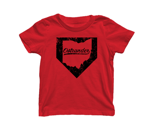 Ostrander OH Home Plate Toddler & Youth Short Sleeve T-shirt
