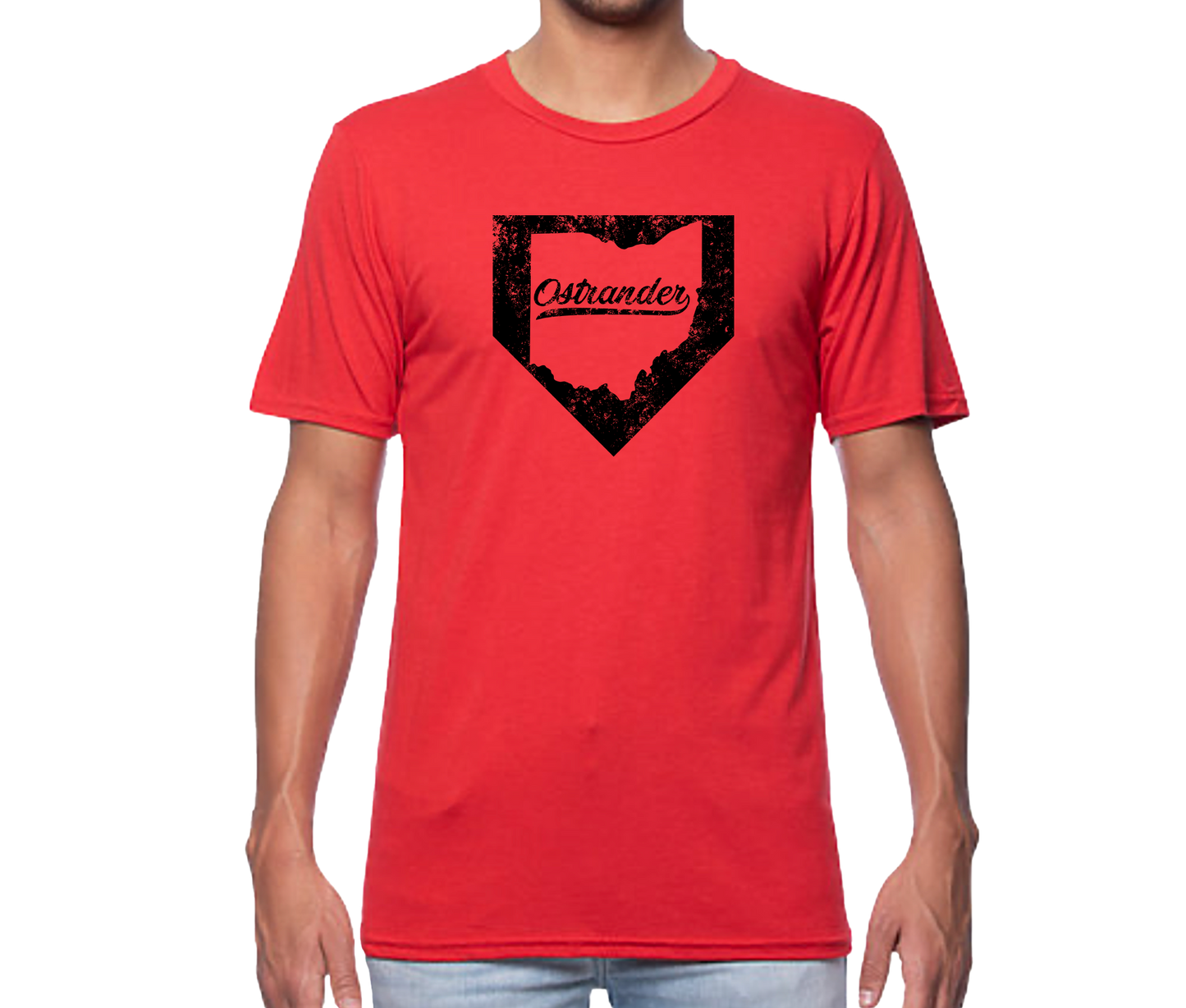 Ostrander OH Home Plate Unisex Short Sleeve Tee
