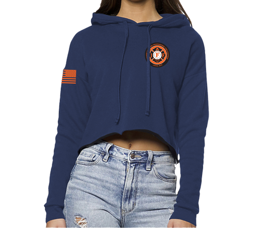 Orange 361 Women's Crop Hoodie