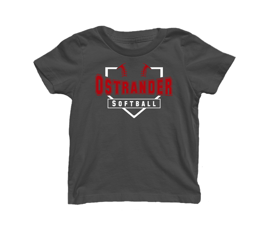 Ostrander Home Plate Softball Toddler & Youth Short Sleeve T-shirt