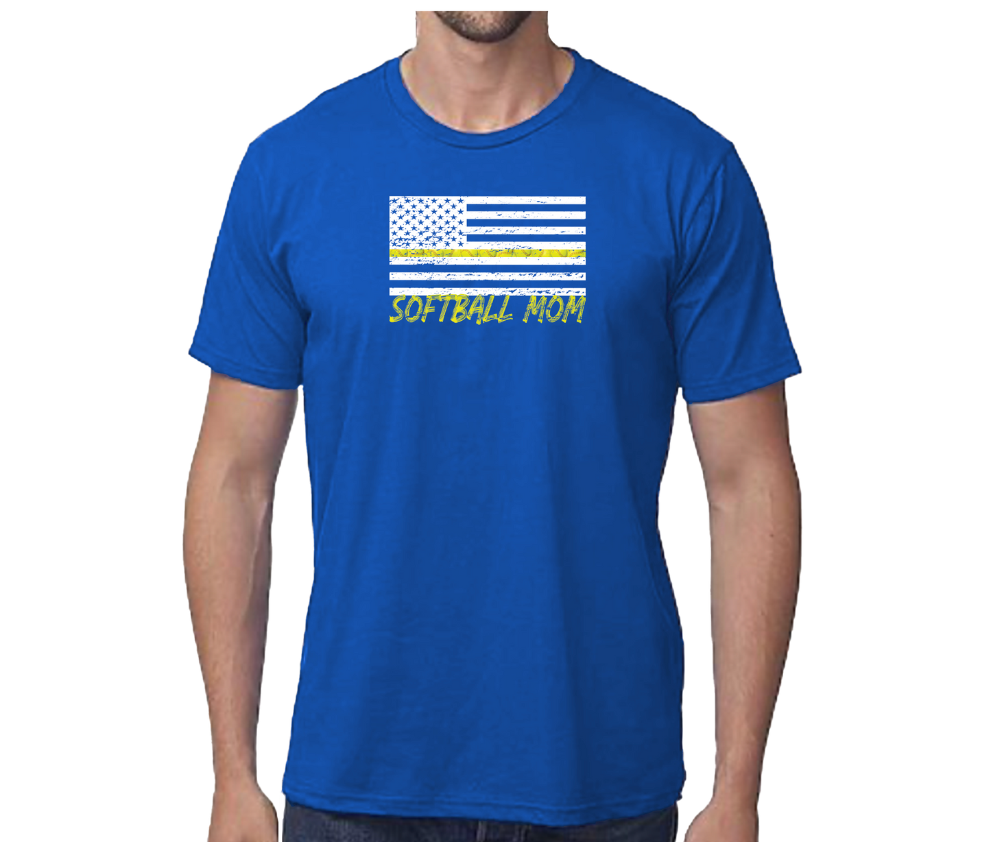 Softball Mom Flag Short Sleeve Unisex T-shirt
