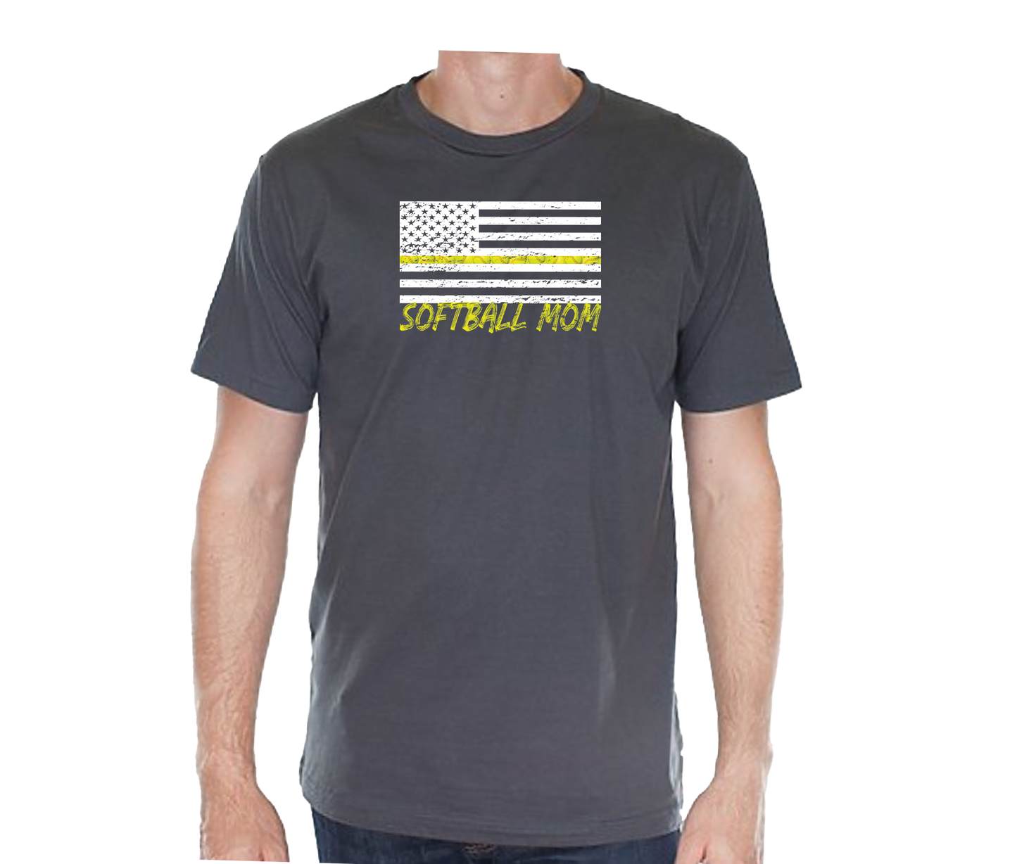 Softball Mom Flag Short Sleeve Unisex T-shirt