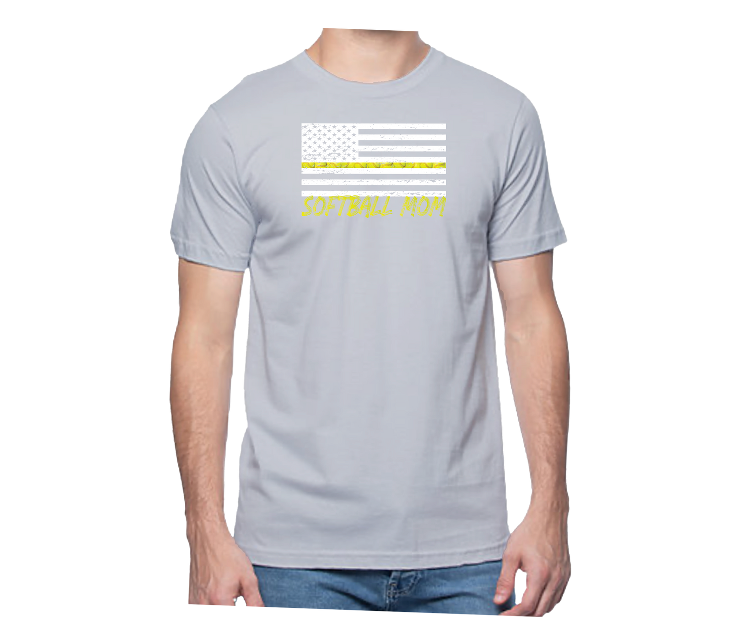 Softball Mom Flag Short Sleeve Unisex T-shirt