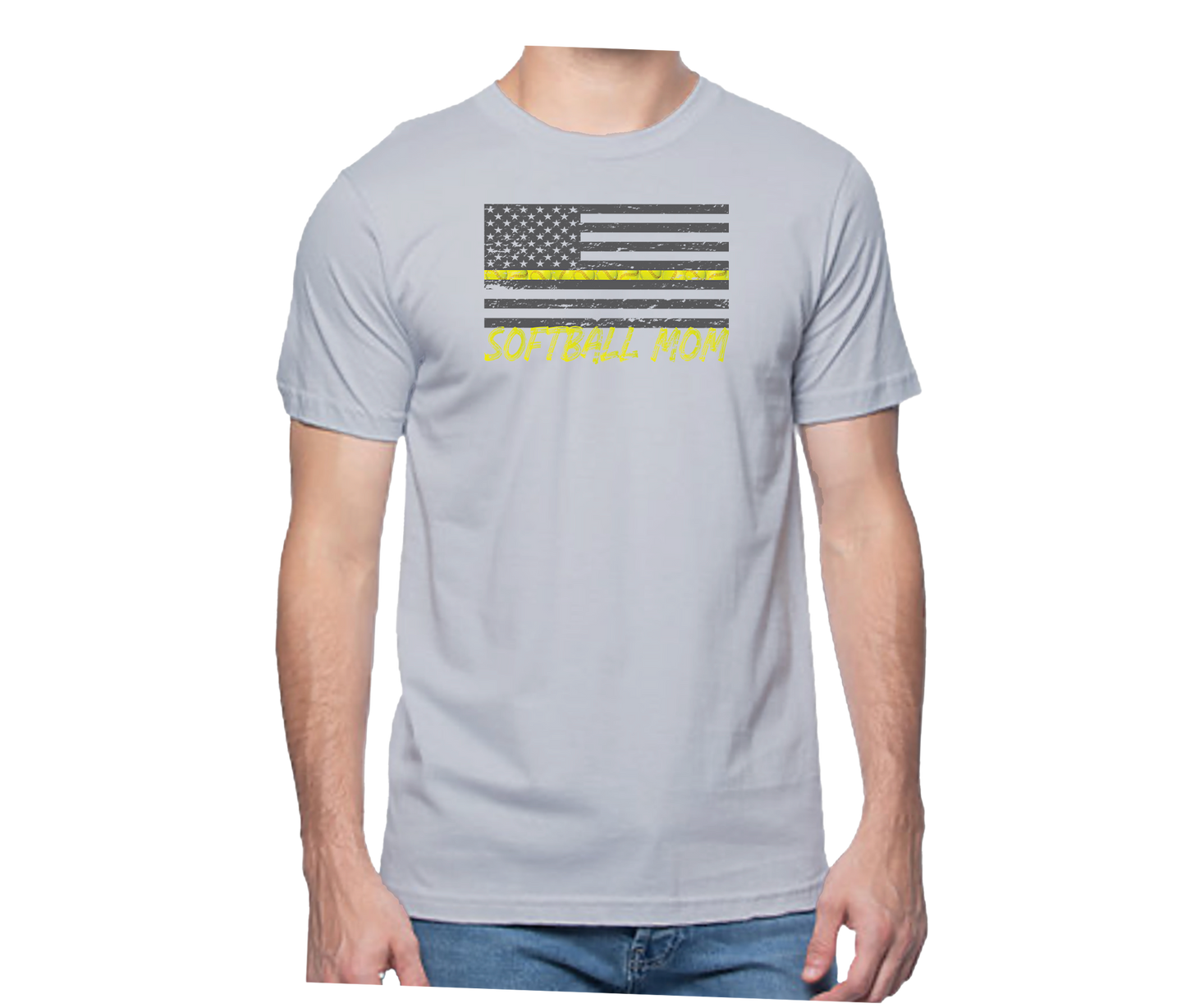 Softball Mom Flag Short Sleeve Unisex T-shirt
