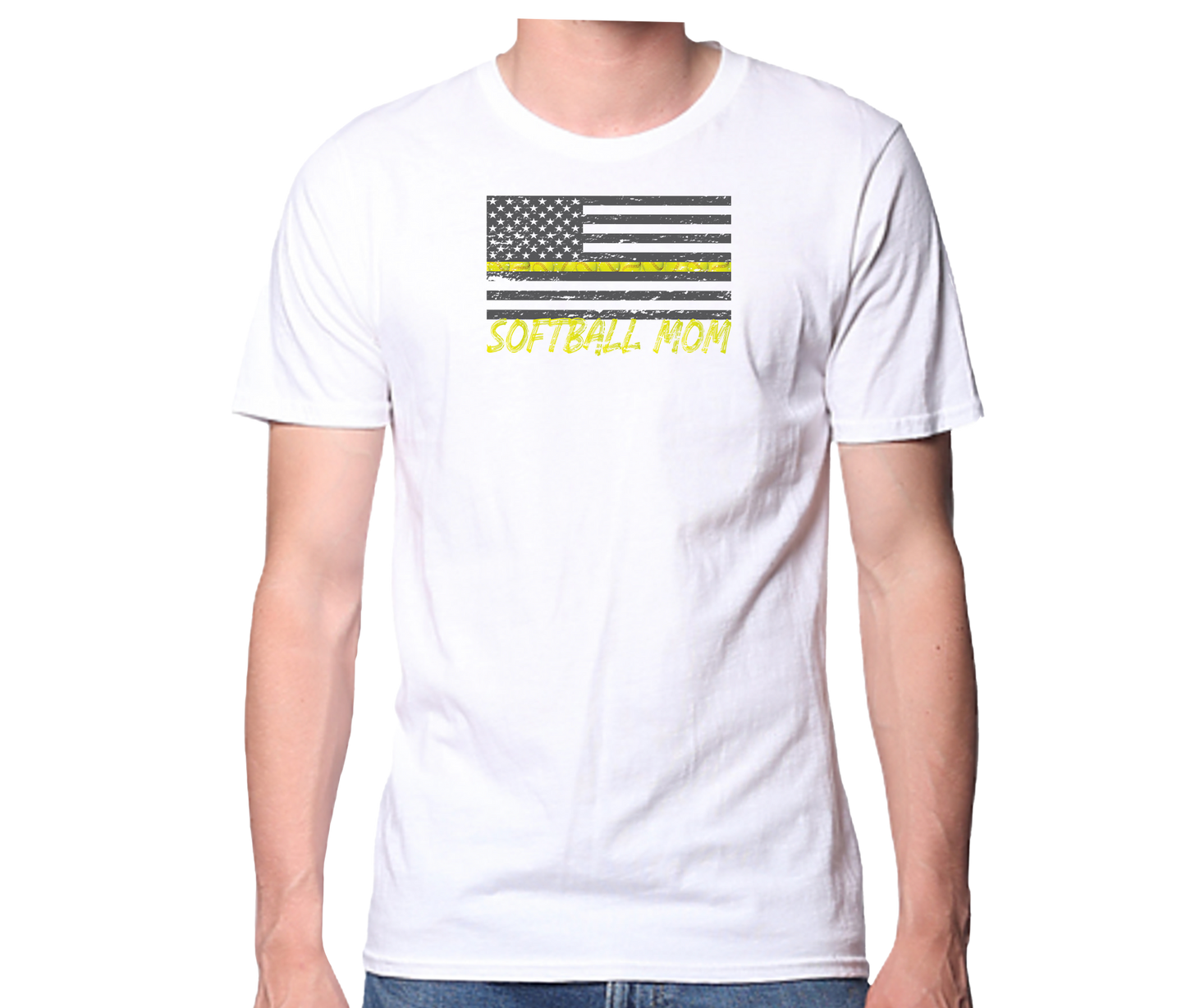 Softball Mom Flag Short Sleeve Unisex T-shirt