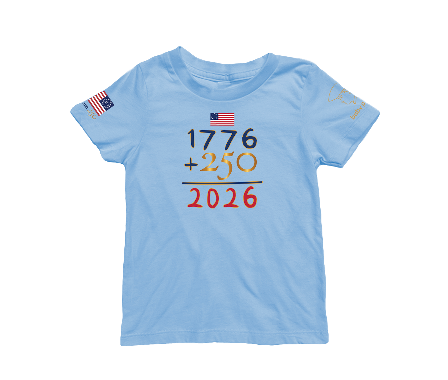 Freedom 250 American Math Short Sleeve Toddler & Youth T-shirt