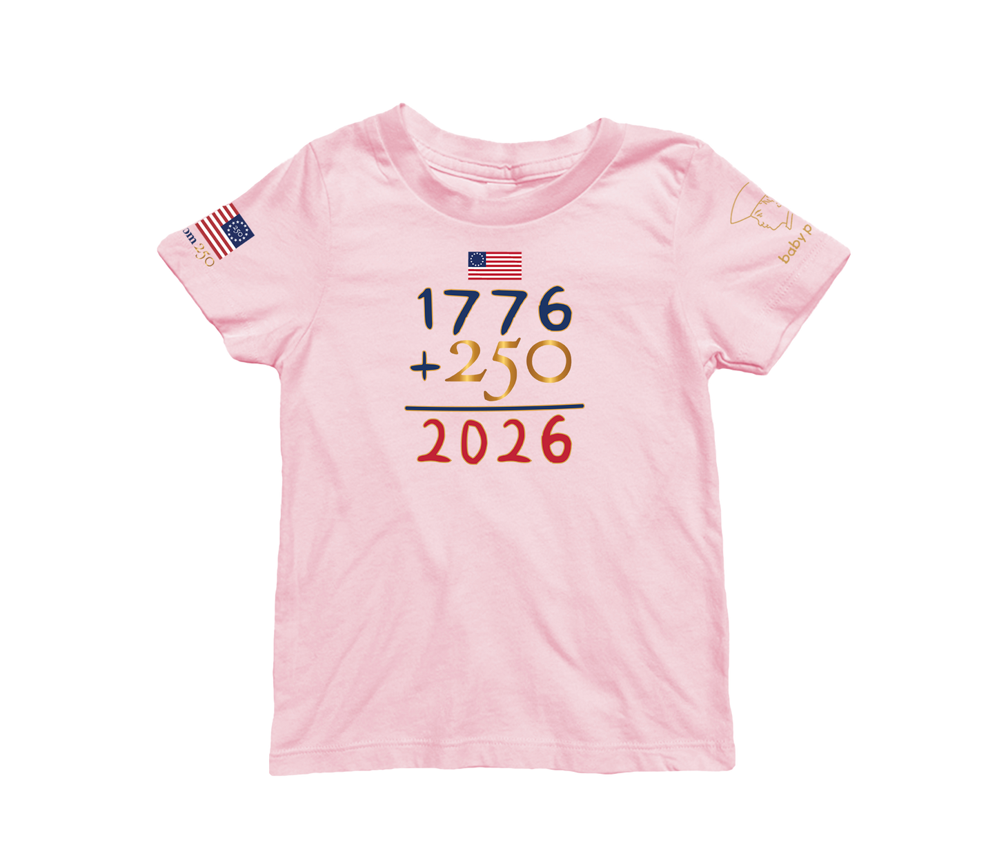 Freedom 250 American Math Short Sleeve Toddler & Youth T-shirt