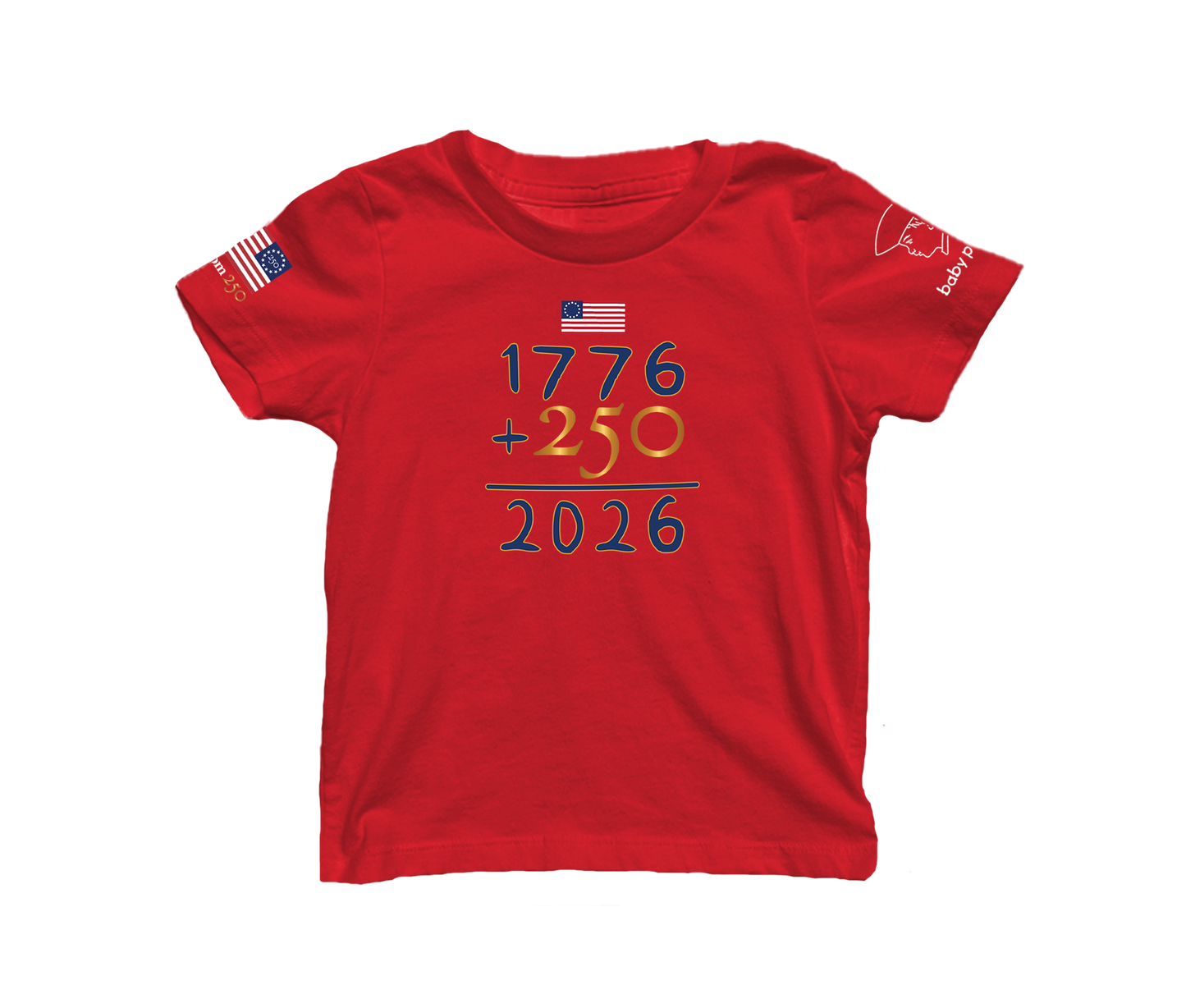 Freedom 250 American Math Short Sleeve Toddler & Youth T-shirt