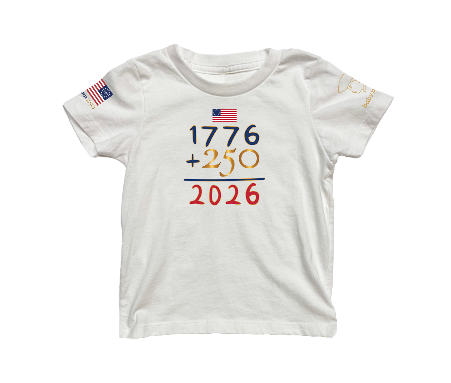 Freedom 250 American Math Short Sleeve Toddler & Youth T-shirt