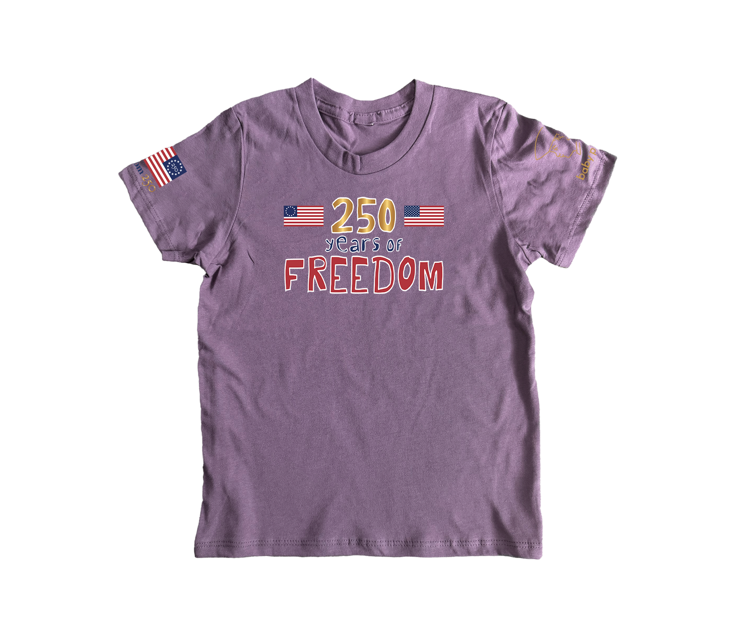 250 Years of Freedom Short Sleeve Toddler & Youth T-shirt