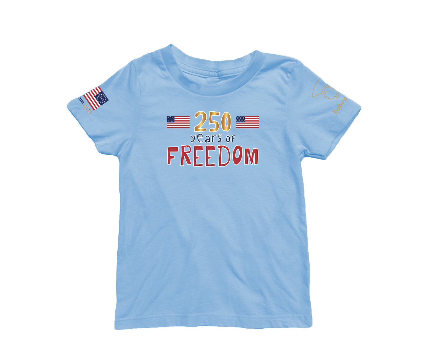 250 Years of Freedom Short Sleeve Toddler & Youth T-shirt