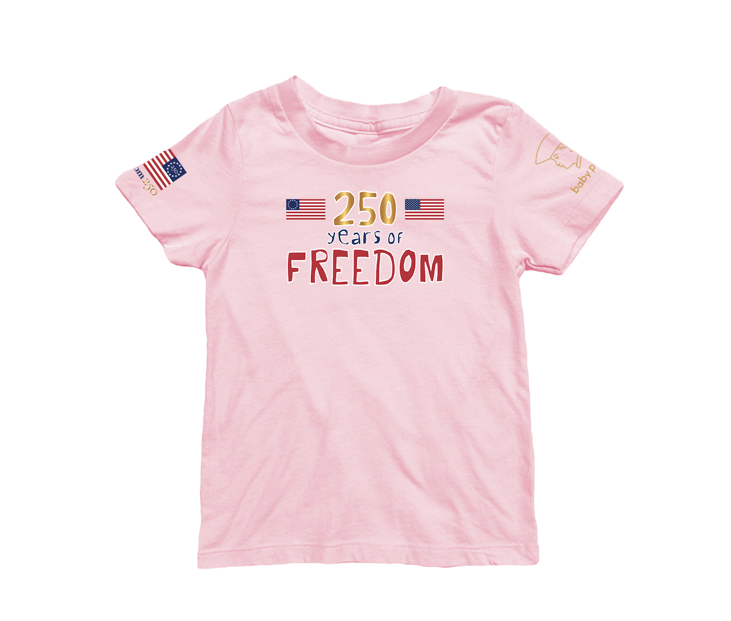 250 Years of Freedom Short Sleeve Toddler & Youth T-shirt