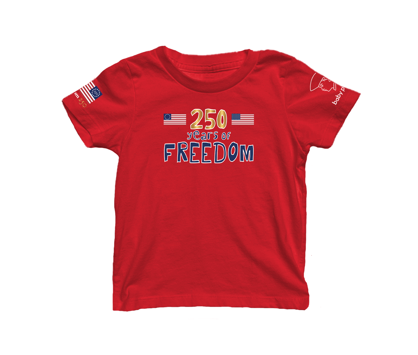 250 Years of Freedom Short Sleeve Toddler & Youth T-shirt