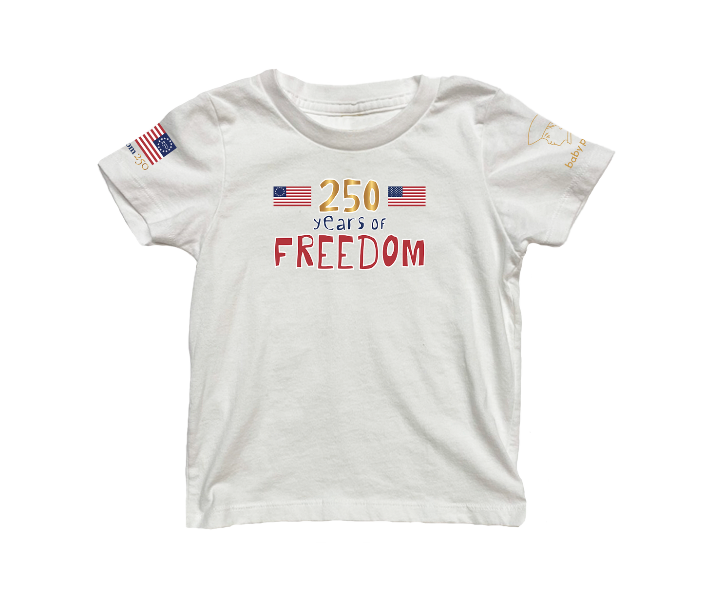 250 Years of Freedom Short Sleeve Toddler & Youth T-shirt