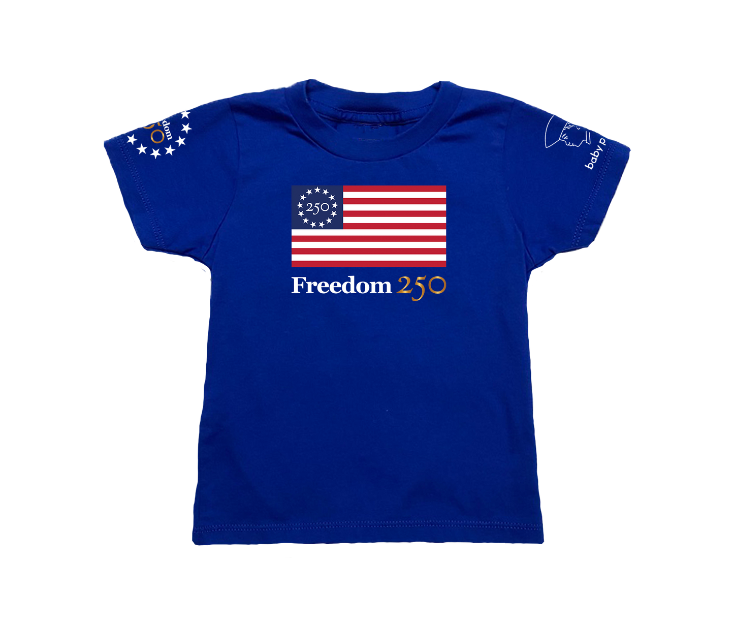 Freedom 250 Flag Short Sleeve Toddler & Youth T-shirt