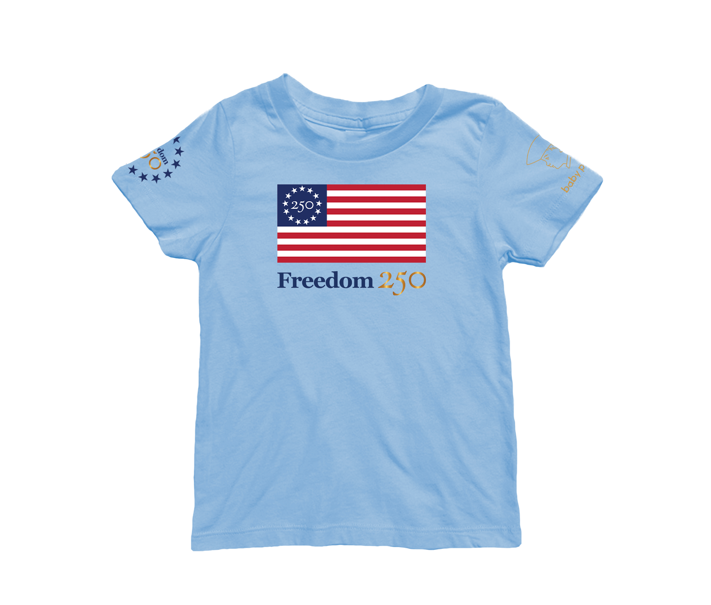 Freedom 250 Flag Short Sleeve Toddler & Youth T-shirt