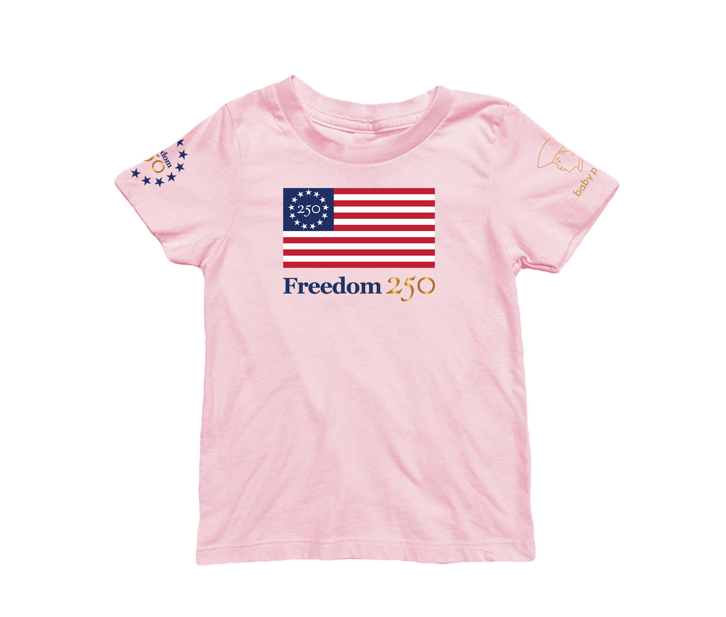 Freedom 250 Flag Short Sleeve Toddler & Youth T-shirt