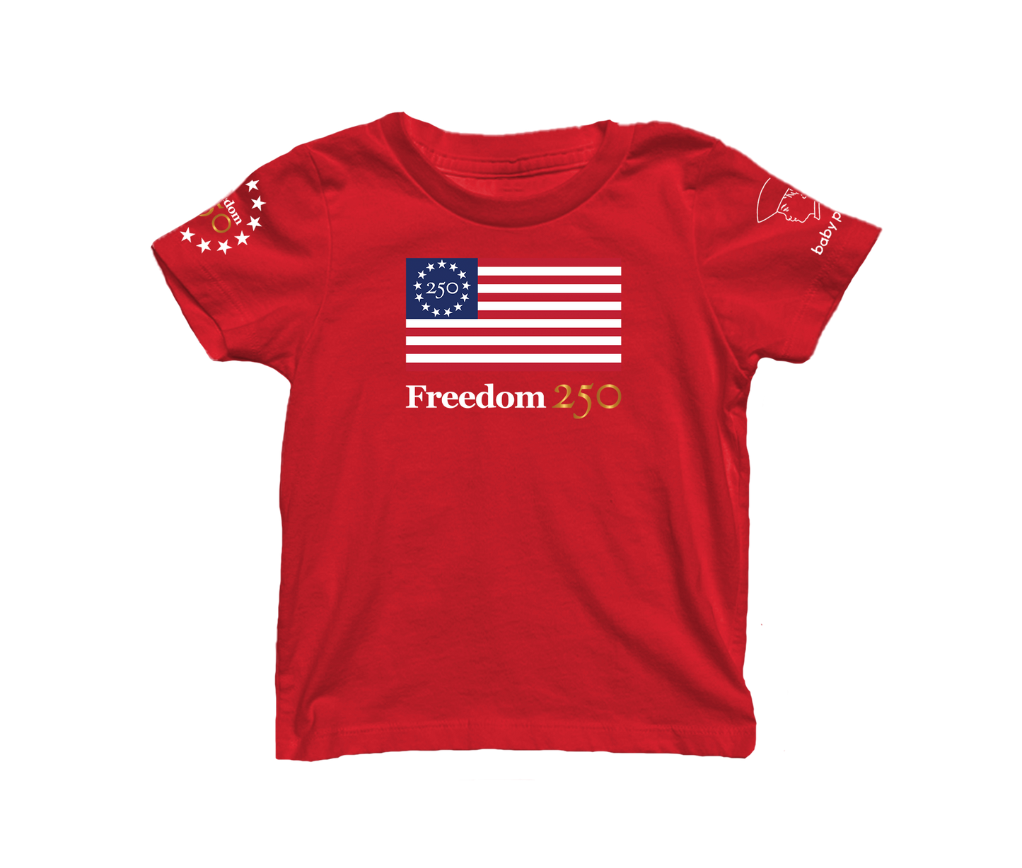 Freedom 250 Flag Short Sleeve Toddler & Youth T-shirt