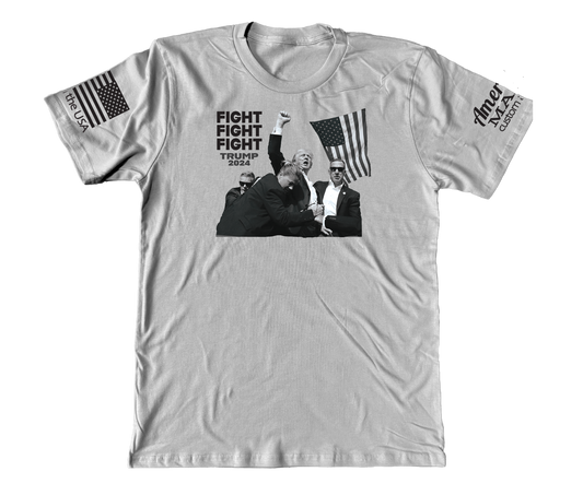 Fight Fight Fight Trump 2024 B/W Short Sleeve T-shirt