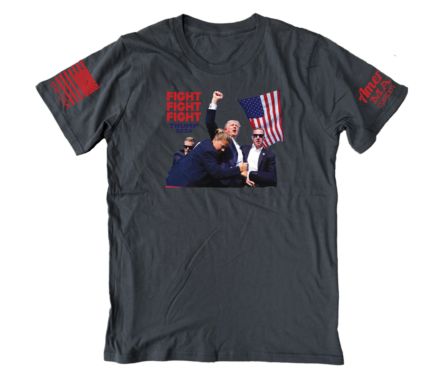 Fight Fight Fight Trump 2024 (floating) Short Sleeve T-shirt