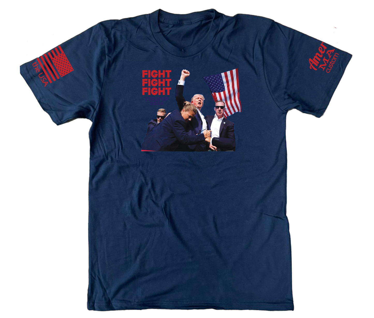 Fight Fight Fight Trump 2024 (floating) Short Sleeve T-shirt