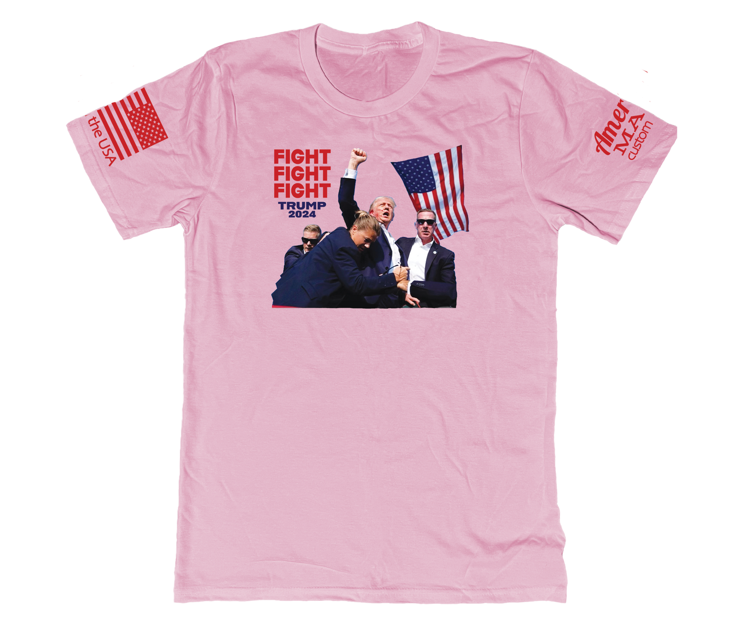 Fight Fight Fight Trump 2024 (floating) Short Sleeve T-shirt