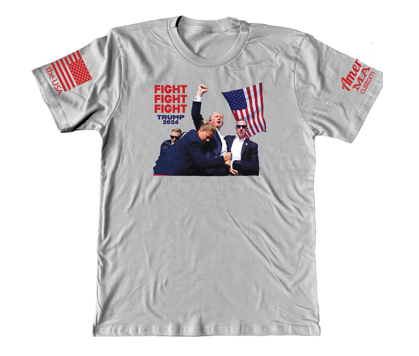 Fight Fight Fight Trump 2024 (floating) Short Sleeve T-shirt