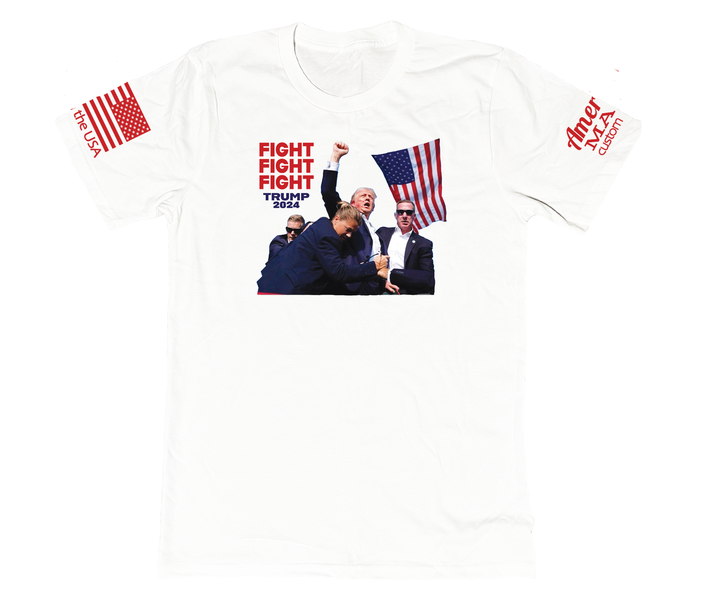 Fight Fight Fight Trump 2024 (floating) Short Sleeve T-shirt