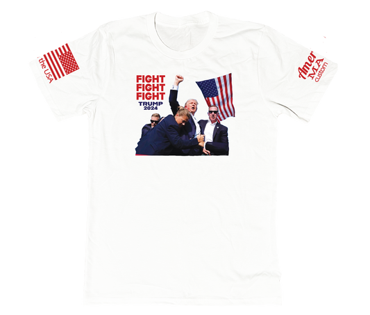 Fight Fight Fight Trump 2024 (floating) Short Sleeve T-shirt