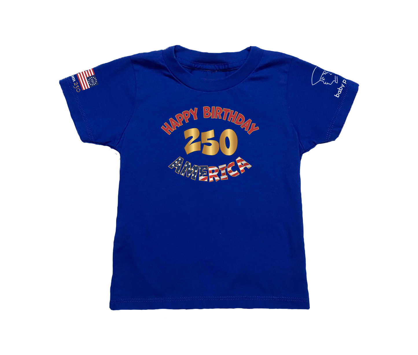 Happy Birthday America 250 Short Sleeve Toddler & Youth T-shirt
