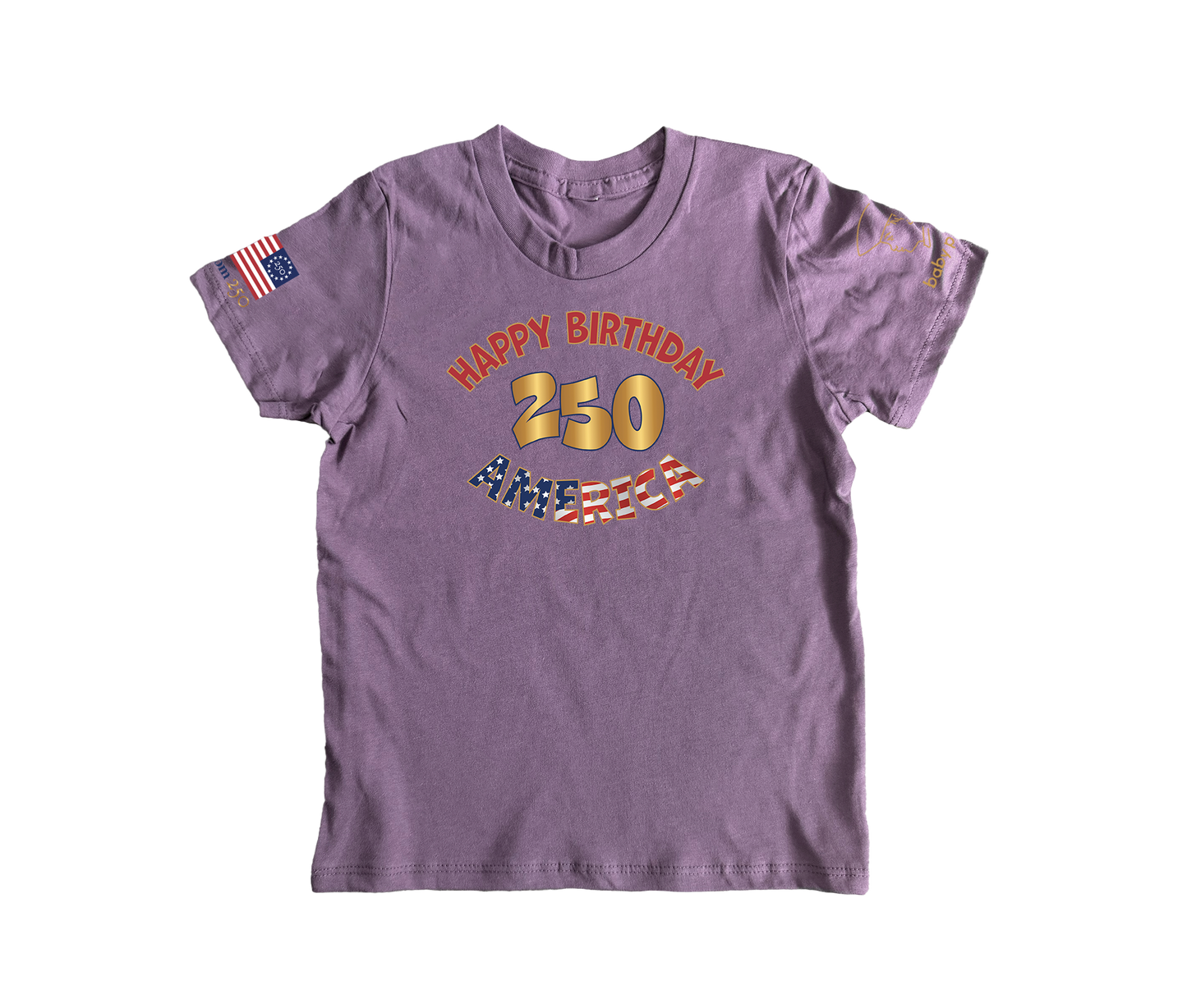 Happy Birthday America 250 Short Sleeve Toddler & Youth T-shirt