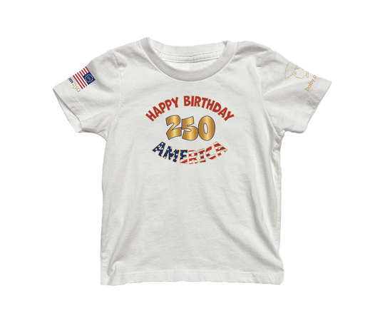Happy Birthday America 250 Short Sleeve Toddler & Youth T-shirt