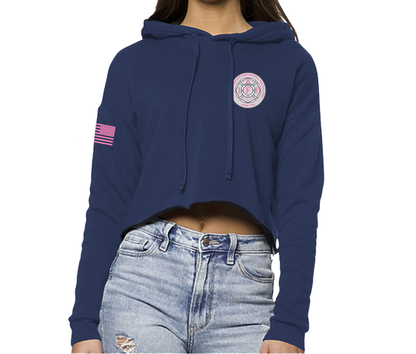 Liberty PINK Fightin' 320 Women's Crop Hoodie