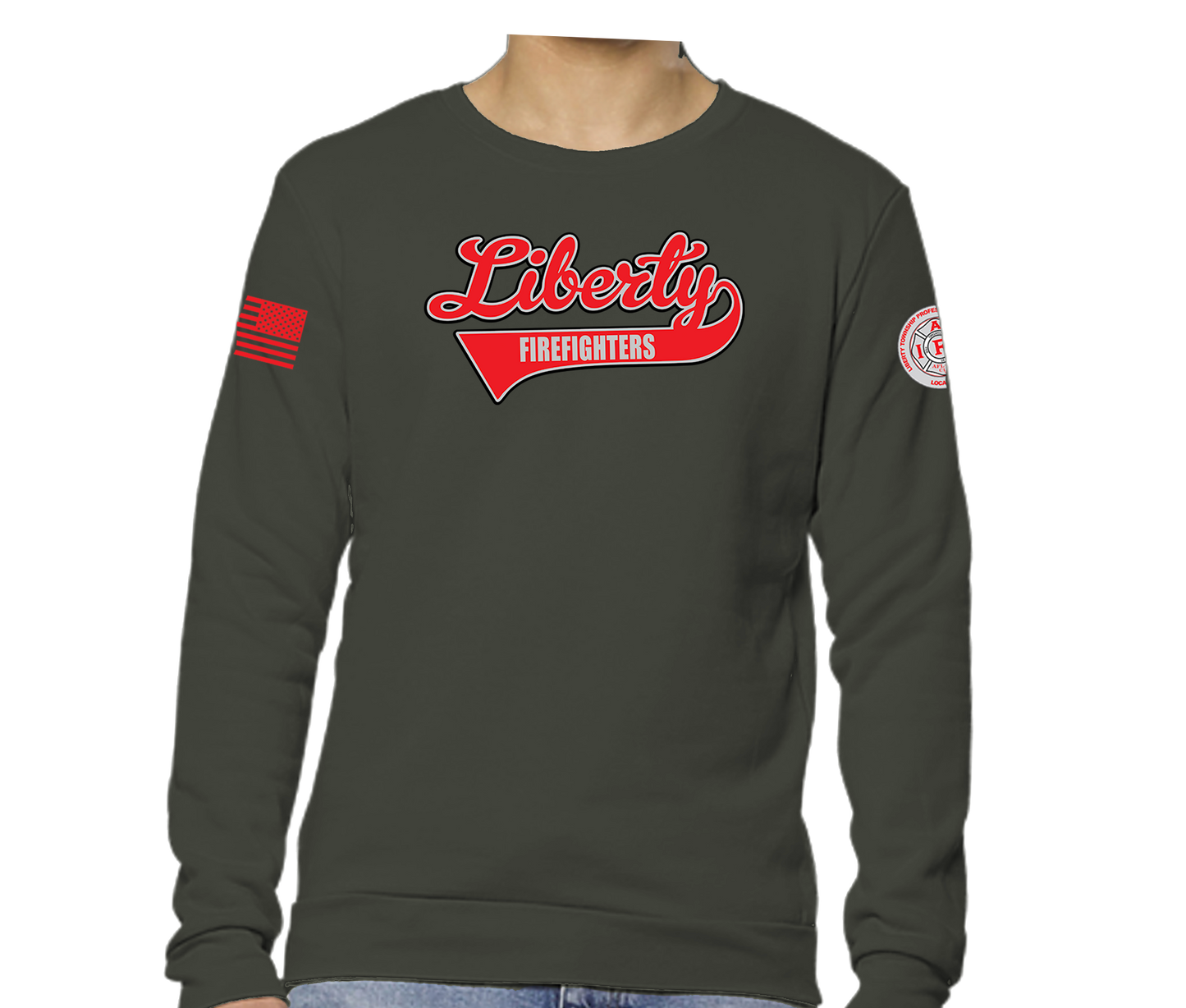 Liberty Softball Script 2025 Unisex Crew Sweatshirt