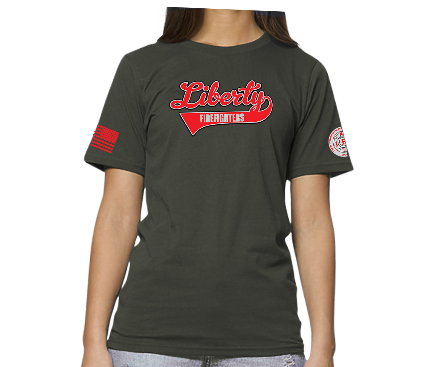 Liberty Softball Script 2025 Short Sleeve Unisex T-shirt