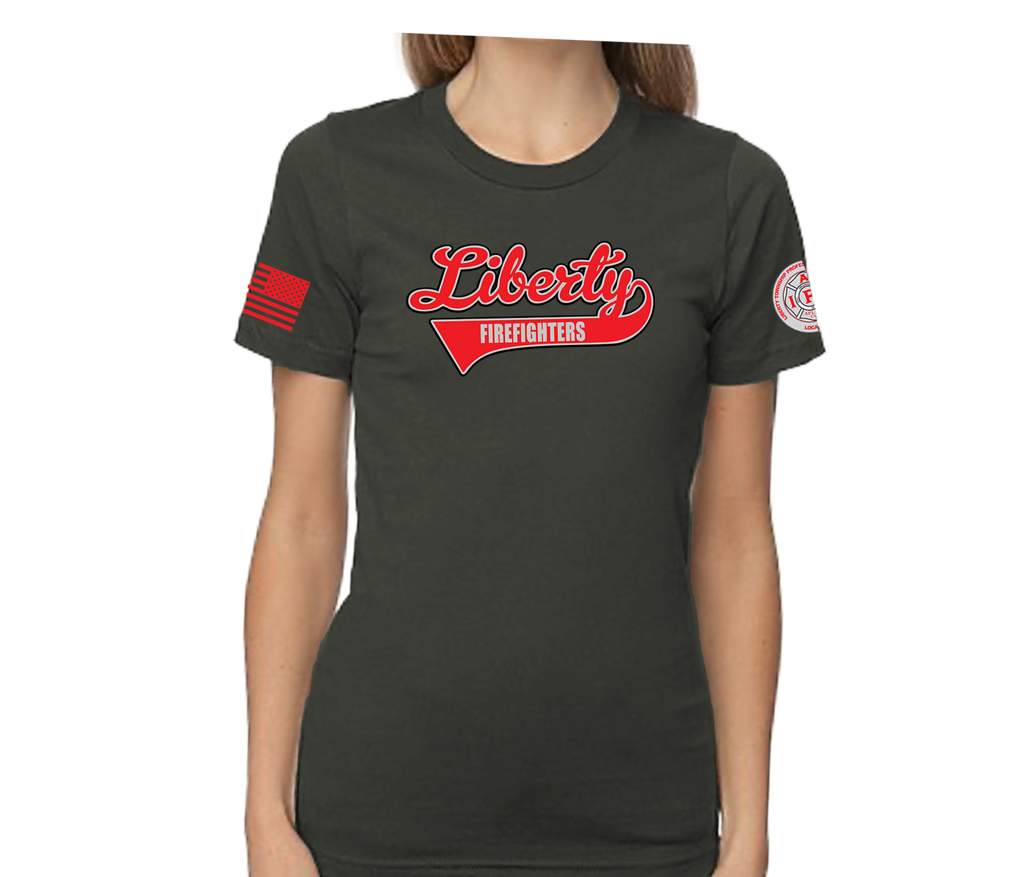 Liberty Softball Script 2025 Women's Short Sleeve Tee