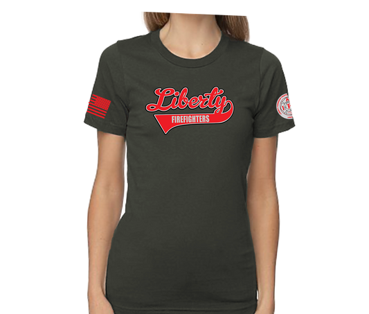 Liberty Softball Script 2025 Women's Short Sleeve Tee