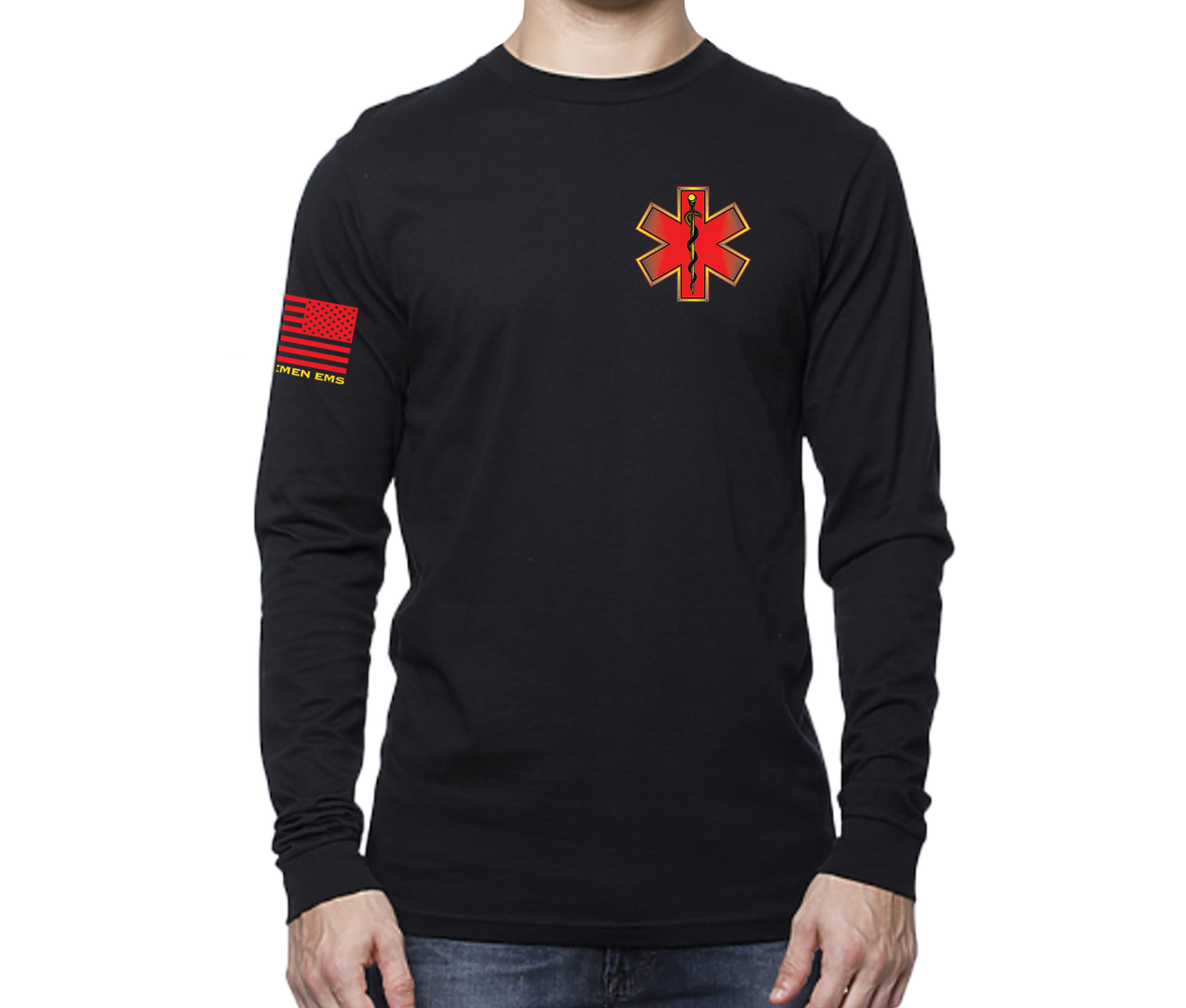 New Bremen EMS Long Sleeve Unisex T-shirt Black