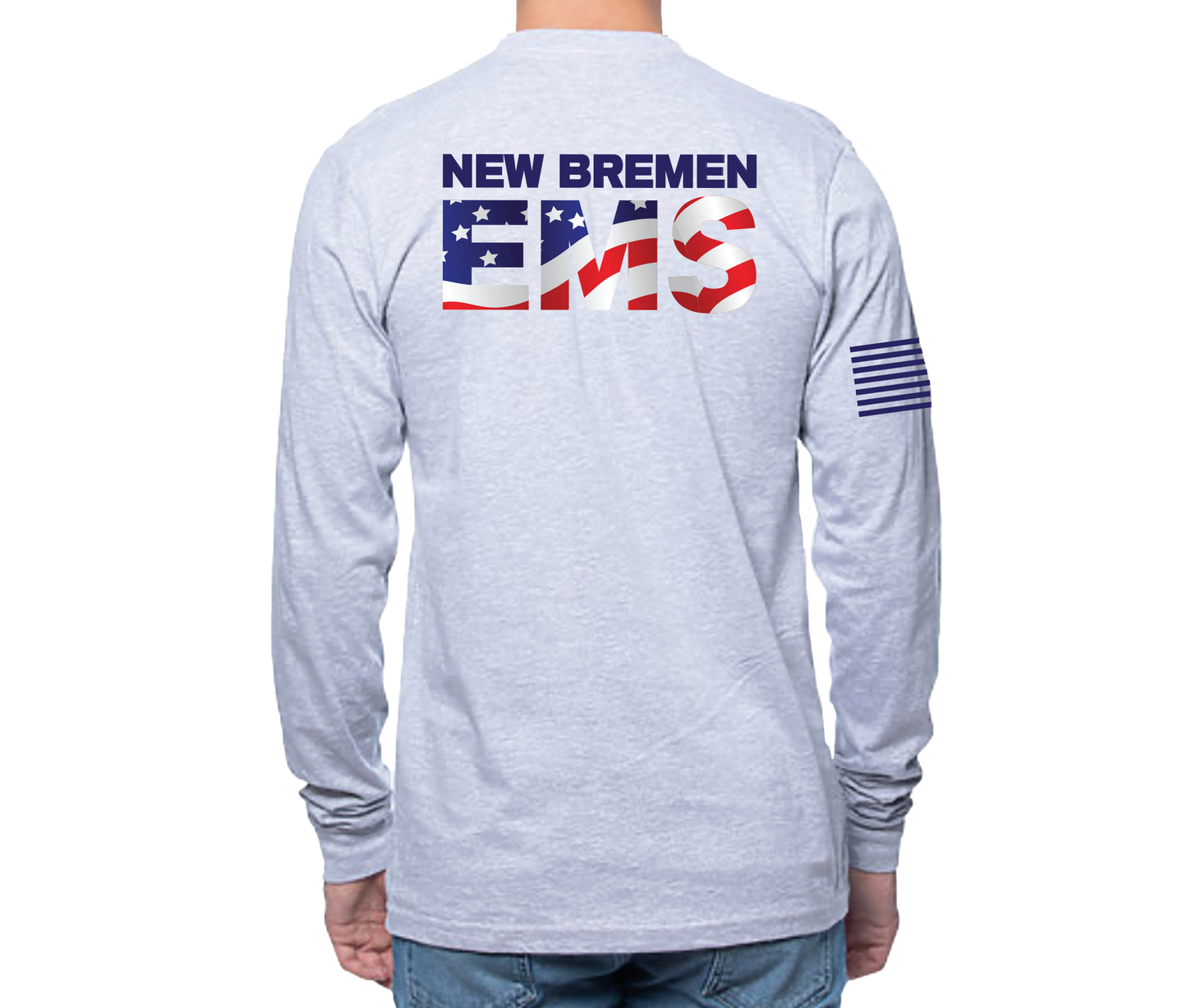 New Bremen EMS Long Sleeve Unisex T-shirt Gray