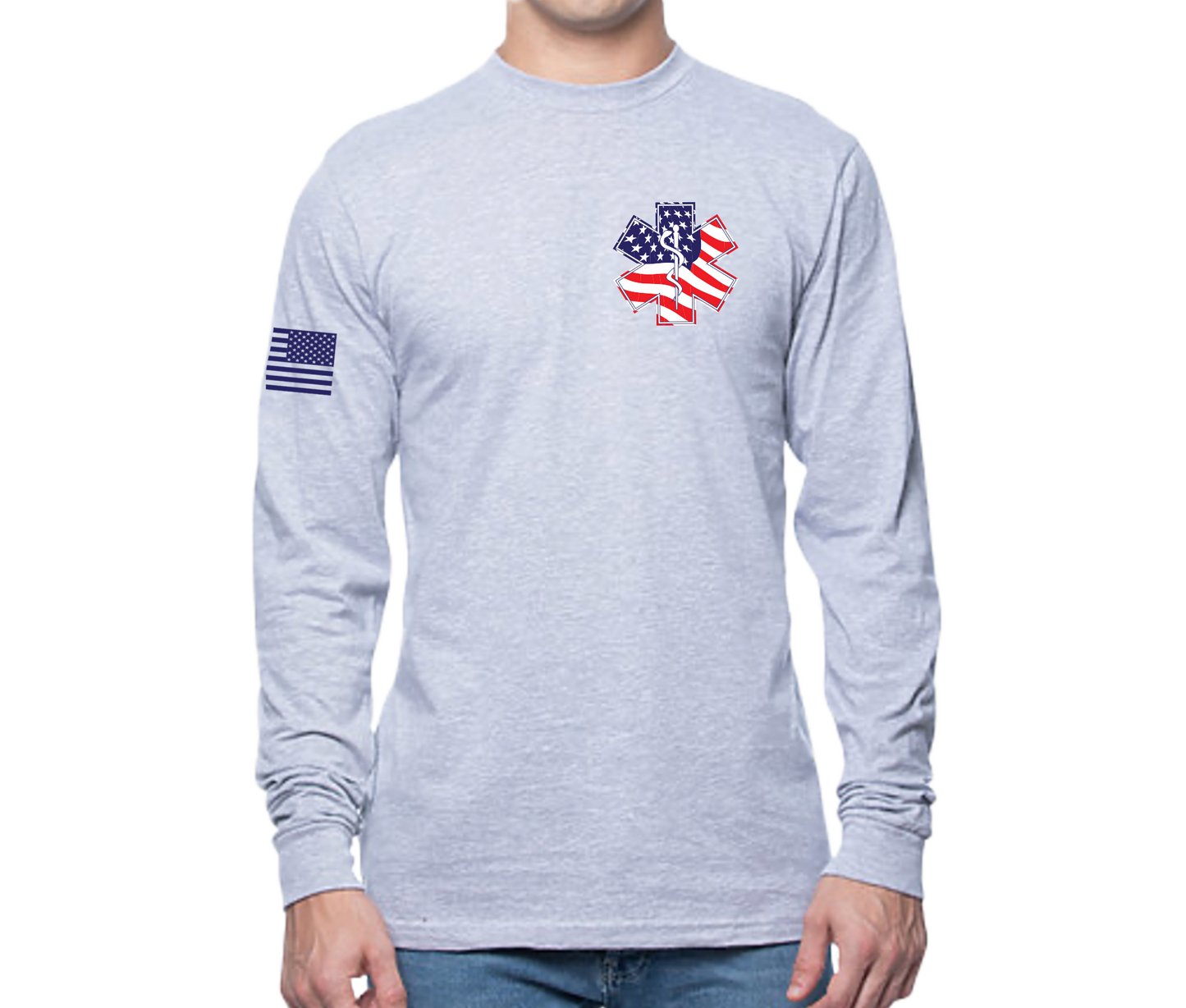 New Bremen EMS Long Sleeve Unisex T-shirt Gray