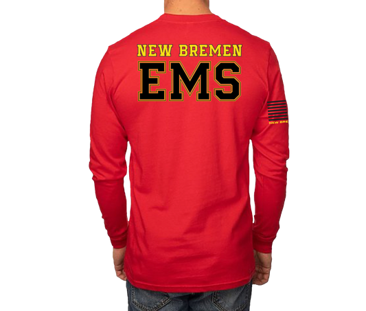 New Bremen EMS Long Sleeve Unisex T-shirt Red